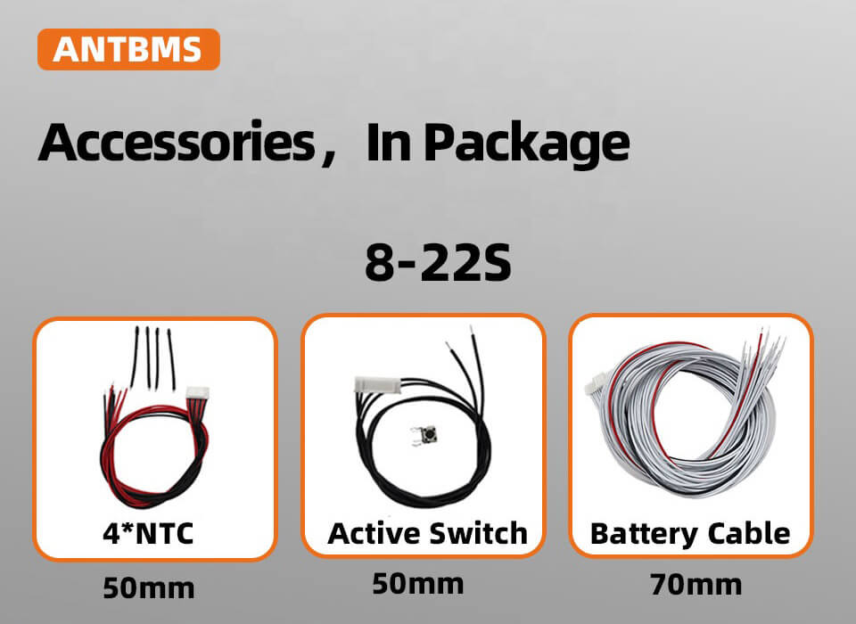 ANT BMS 8S 9S 10S 11S 12S 13S 14S 15S 16S 17S 18S 19S 20S 21S 22S 40A 80A 110A 130A 170A 240A 380A Smart 24V 36V 48V 60V 72V 80V Lifepo4 li-ion LTO Battery Protection Board (2)