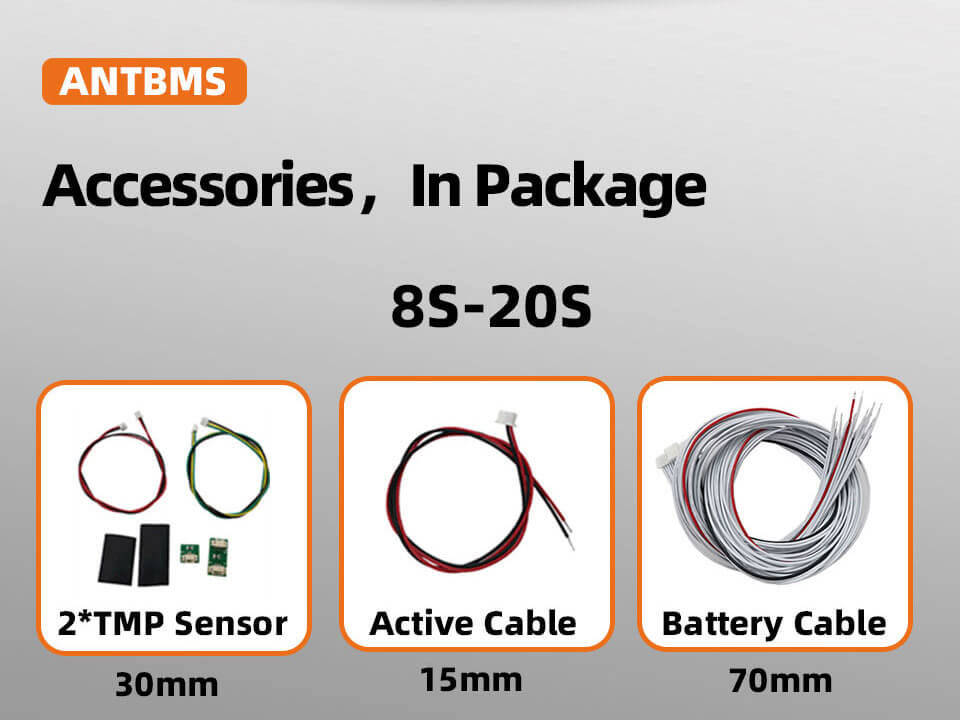 ANT BMS 8S 9S 10S 11S 12S 13S 14S 15S 16S 17S 18S 19S 20S 40A 80A 110A 130A 170A 240A 380A Smart 24V 36V 48V 60V 72V Lifepo4 li-ion LTO Battery Protection Board (7)