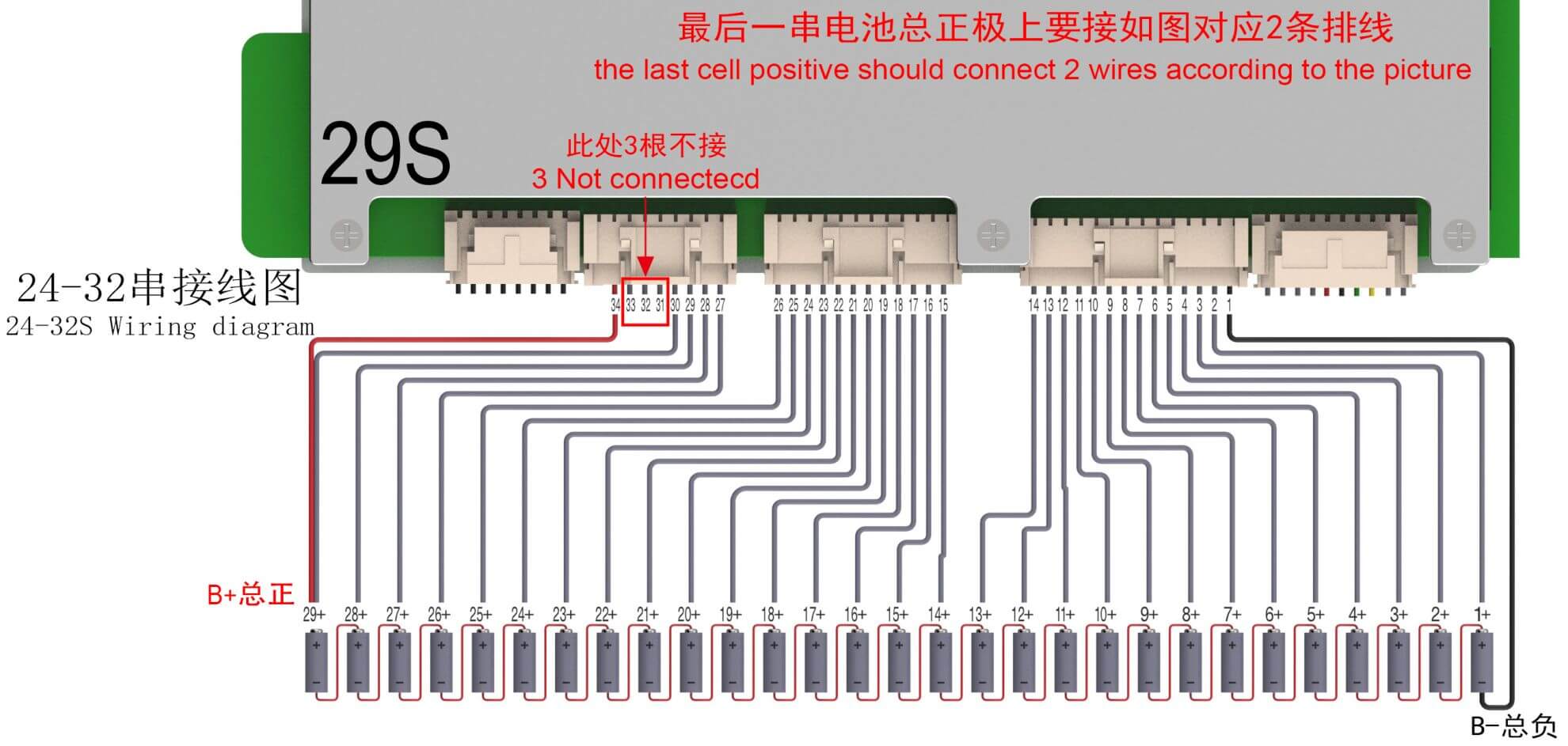 26S Wiring diagram Of ANT BMS 10S-32S 80A-120A Smart BMS