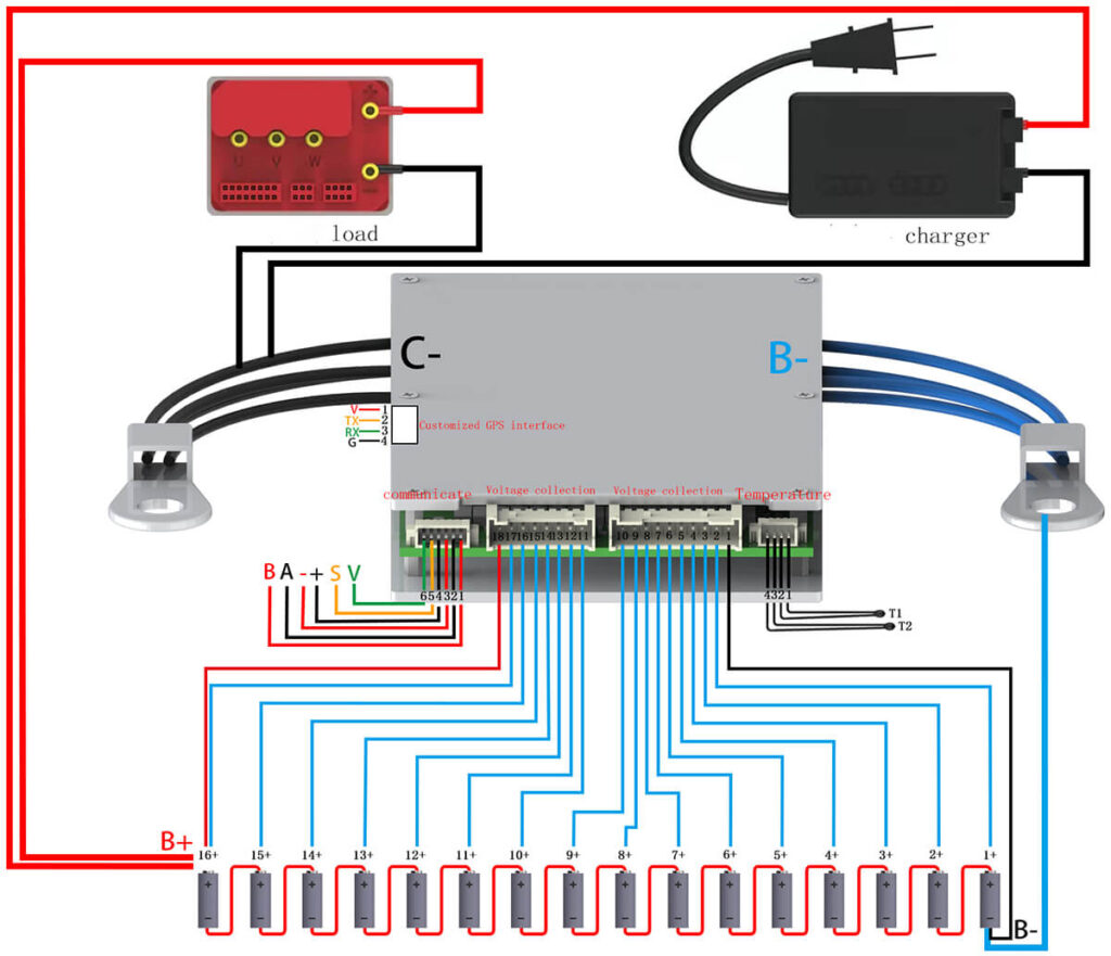 ANT BMS 16S wiring diagram