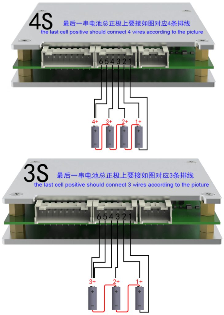 Wiring diagram Of ANT BMS 3S-4S 60A-380A Smart BMS (2)