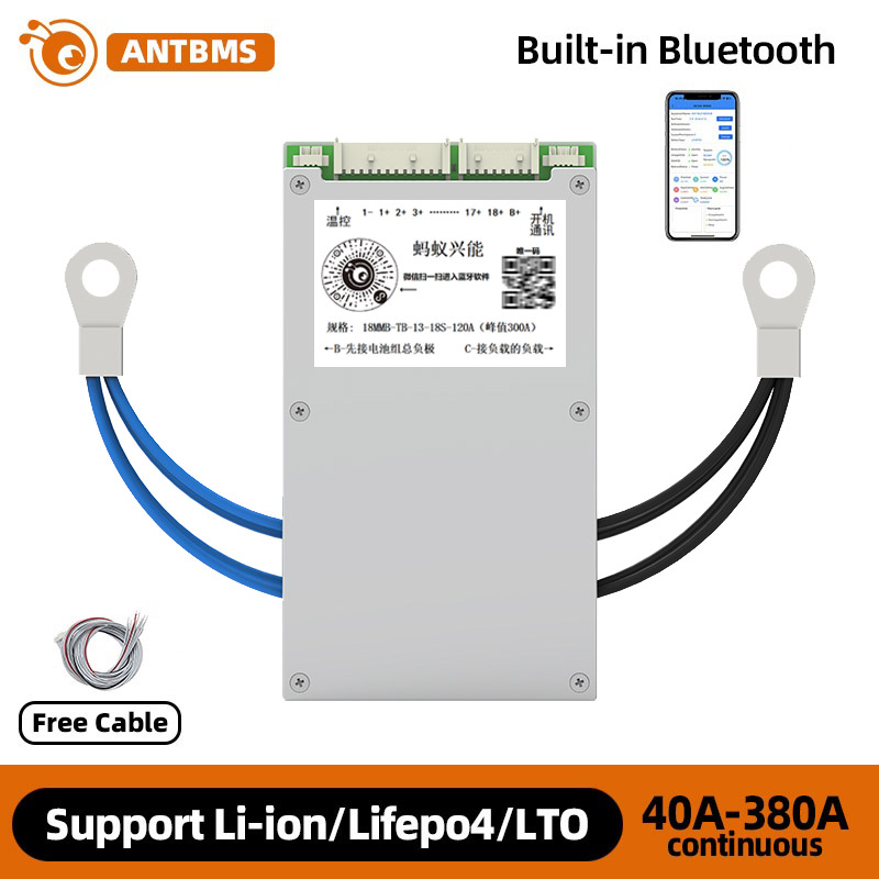 ANT BMS 13S-18S 120A Smart 36V-64V Lifepo4 li-ion LTO Battery Protection Board (2)