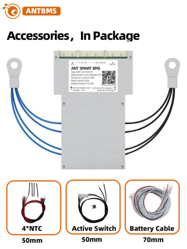 ANT BMS 17S 18S 19S 20S 21S 22S 40A 80A 110A 130A 170A 240A 380A Smart 48V 60V 72V 80V 88V Lifepo4 li-ion LTO Battery Protection Board (8)