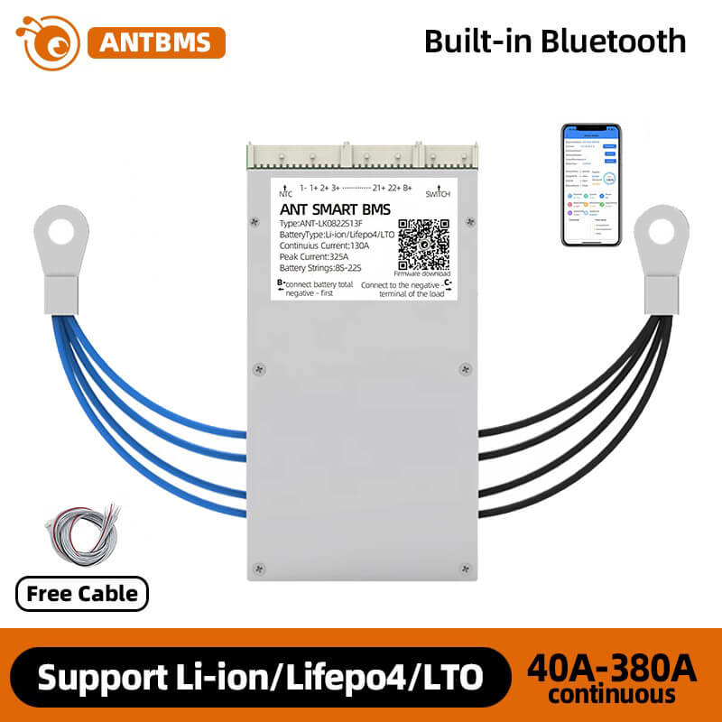 ANT BMS 8S 9S 10S 11S 12S 13S 14S 15S 16S 17S 18S 19S 20S 21S 22S 40A 80A 110A 130A 170A 240A 380A Smart 24V 36V 48V 60V 72V 80V Lifepo4 li-ion LTO Battery Protection Board (3)