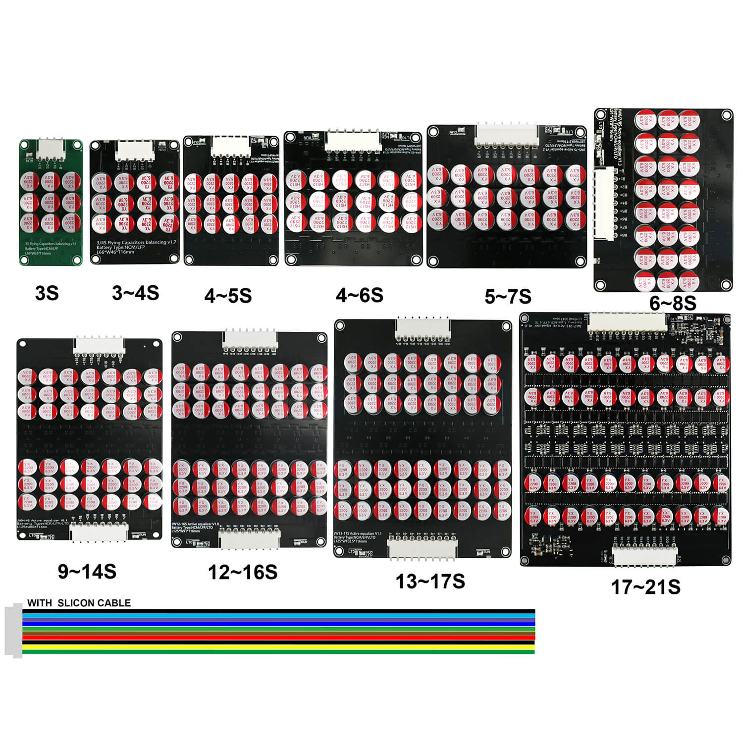 5A Capacitor Active Equalizer Balancer for LFP LiFePo4 NCM Li-ion Battery Packs