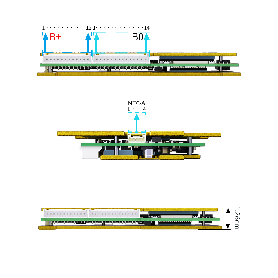 ANT BMS 17S-24S ANT-24EDA 40A-100A 24V-96V NCM LFP LTO Sodium-ion Battery Protection Board JNFN BMS