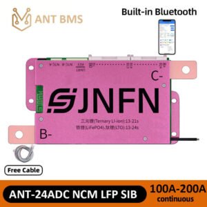 ANT BMS 13S-24S ANT-24ADC RS485 Bluetooth 1000mA Active Balancing Smart BMS 100A-120A 48V-60V-72V-96V NCM LFP LTO Sodium-ion Battery Protection Board JNFN BMS